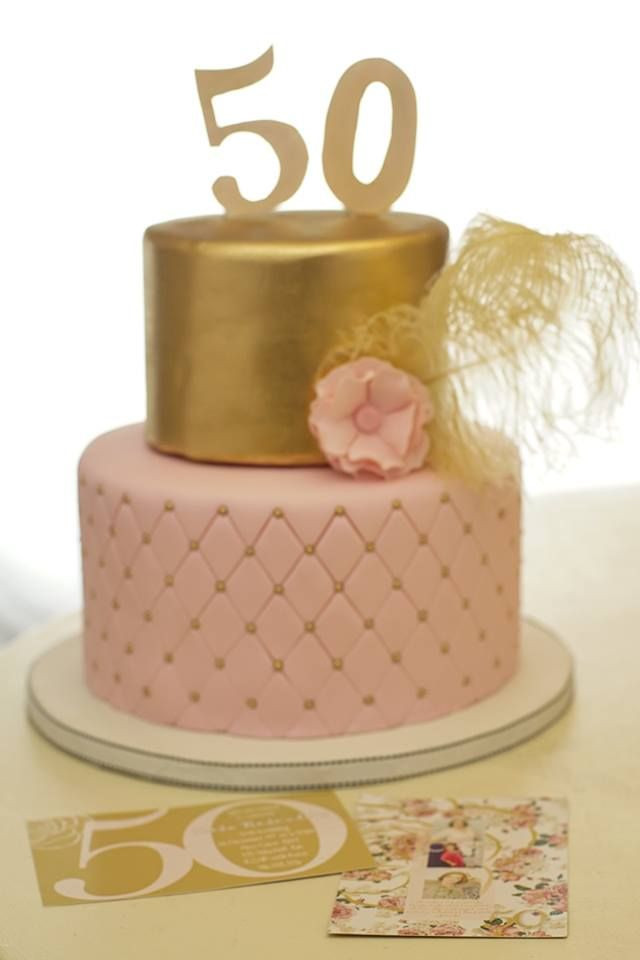Best ideas about 50th Birthday Cake Ideas For Her
. Save or Pin 50th birthday cake with gold and pink Now.