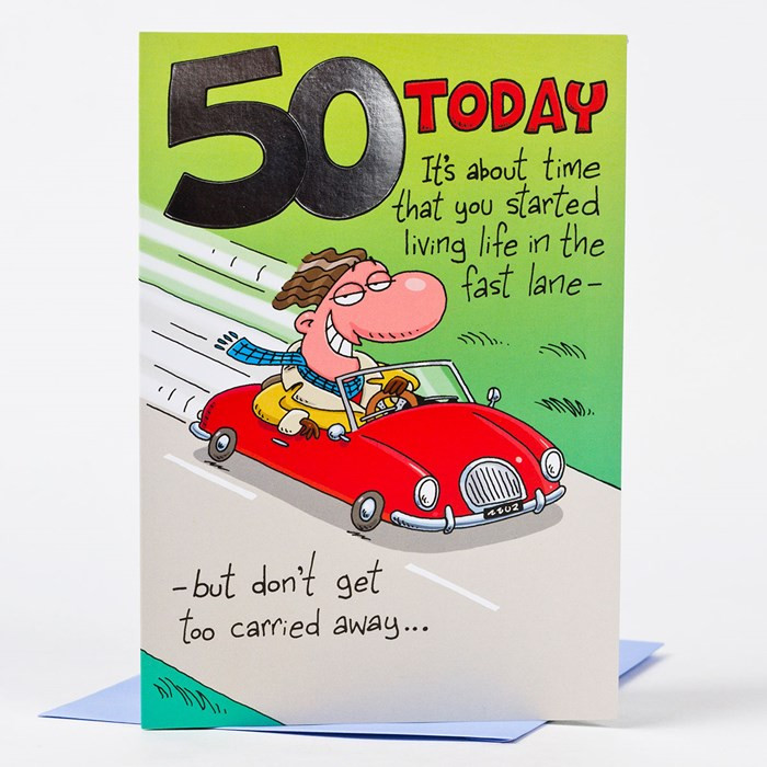 Best ideas about 50th Birthday Card
. Save or Pin 50th Birthday Card Red Convertible ly 59p Now.
