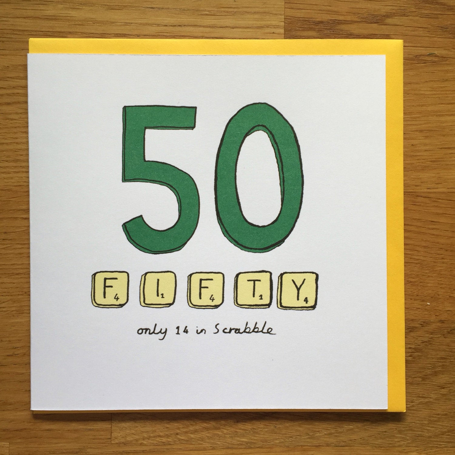 Best ideas about 50th Birthday Card
. Save or Pin Fiftieth birthday card 50 50th scrabble happy birthday card Now.