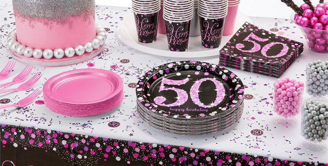 Best ideas about 50th Birthday Decorations For Her
. Save or Pin Pink Sparkling Celebration 50th Birthday Party Supplies Now.