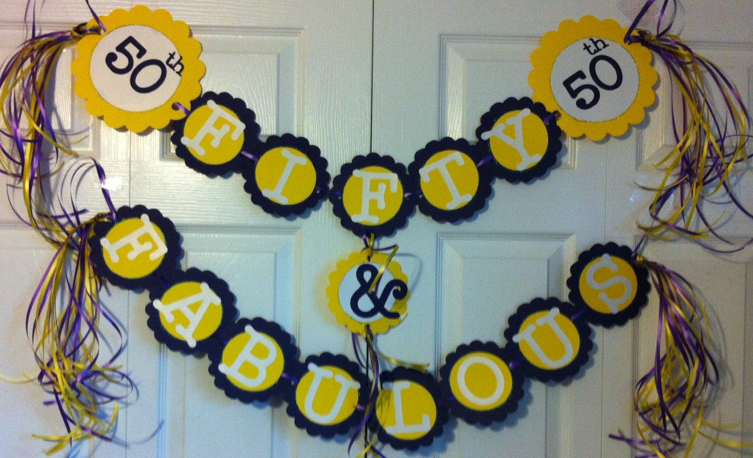 Best ideas about 50th Birthday Decorations For Him
. Save or Pin 50th Birthday Decorations Party Banner Fifty & Fabulous Now.