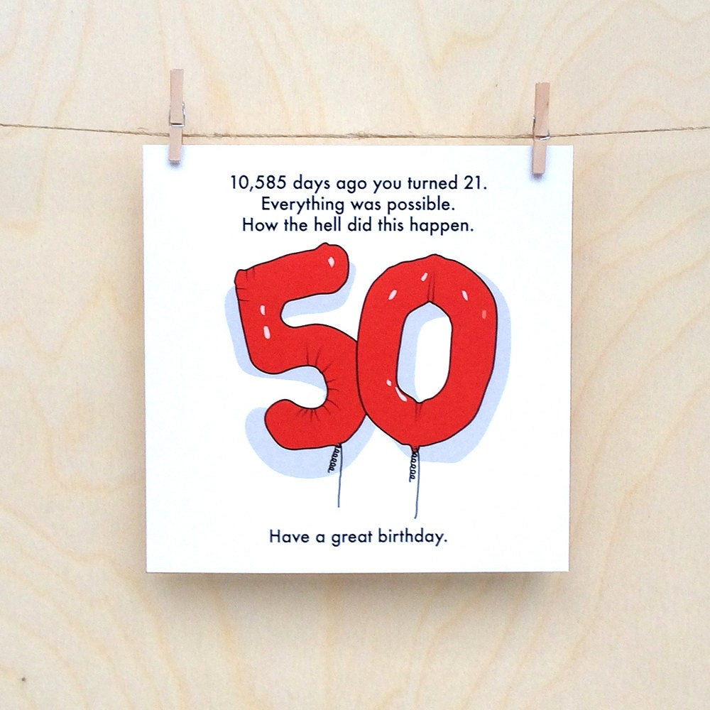 Best ideas about 50th Birthday Funny
. Save or Pin 50th Birthday Card Funny 50th card Funny age card Funny Now.