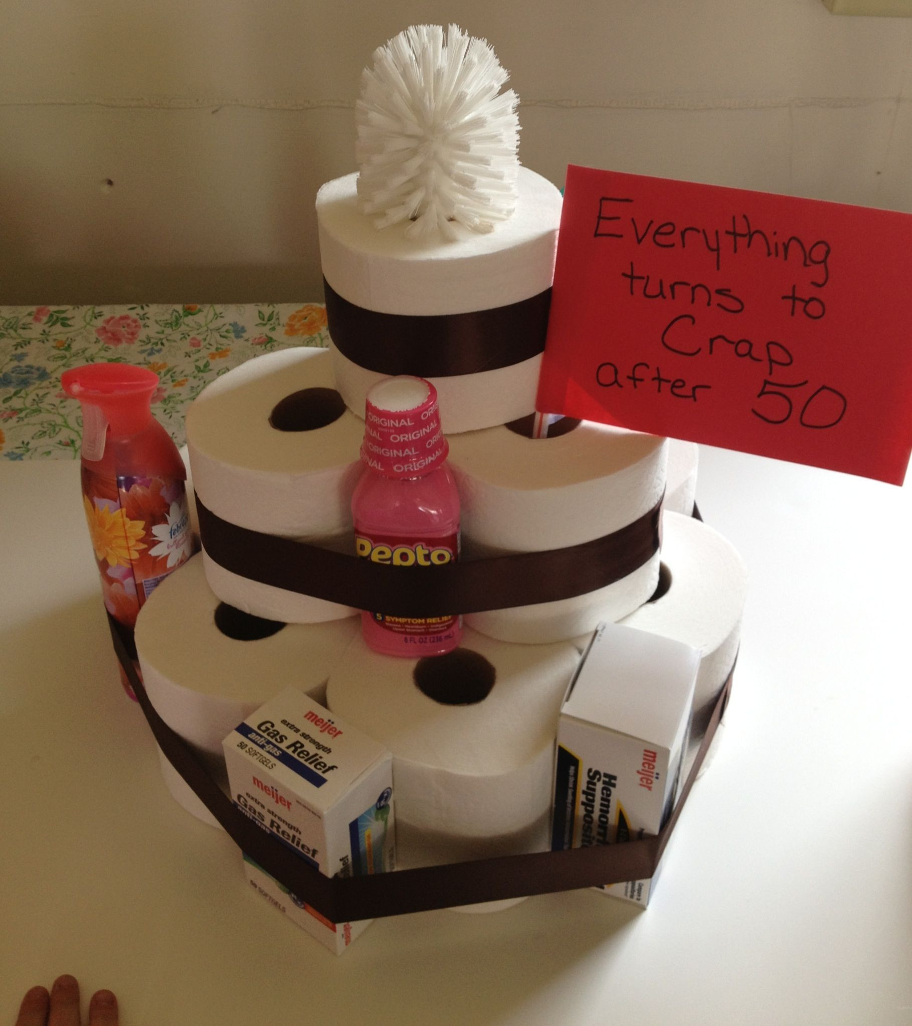 Best ideas about 50th Birthday Gag Gifts
. Save or Pin Toilet Paper Cake fun gag t for anyone turning 50 Now.