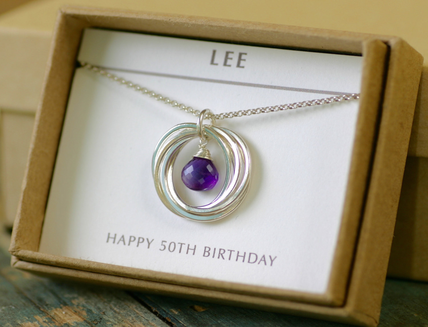 Best ideas about 50th Birthday Gifts For Her
. Save or Pin 50th birthday t for her amethyst necklace for wife t Now.