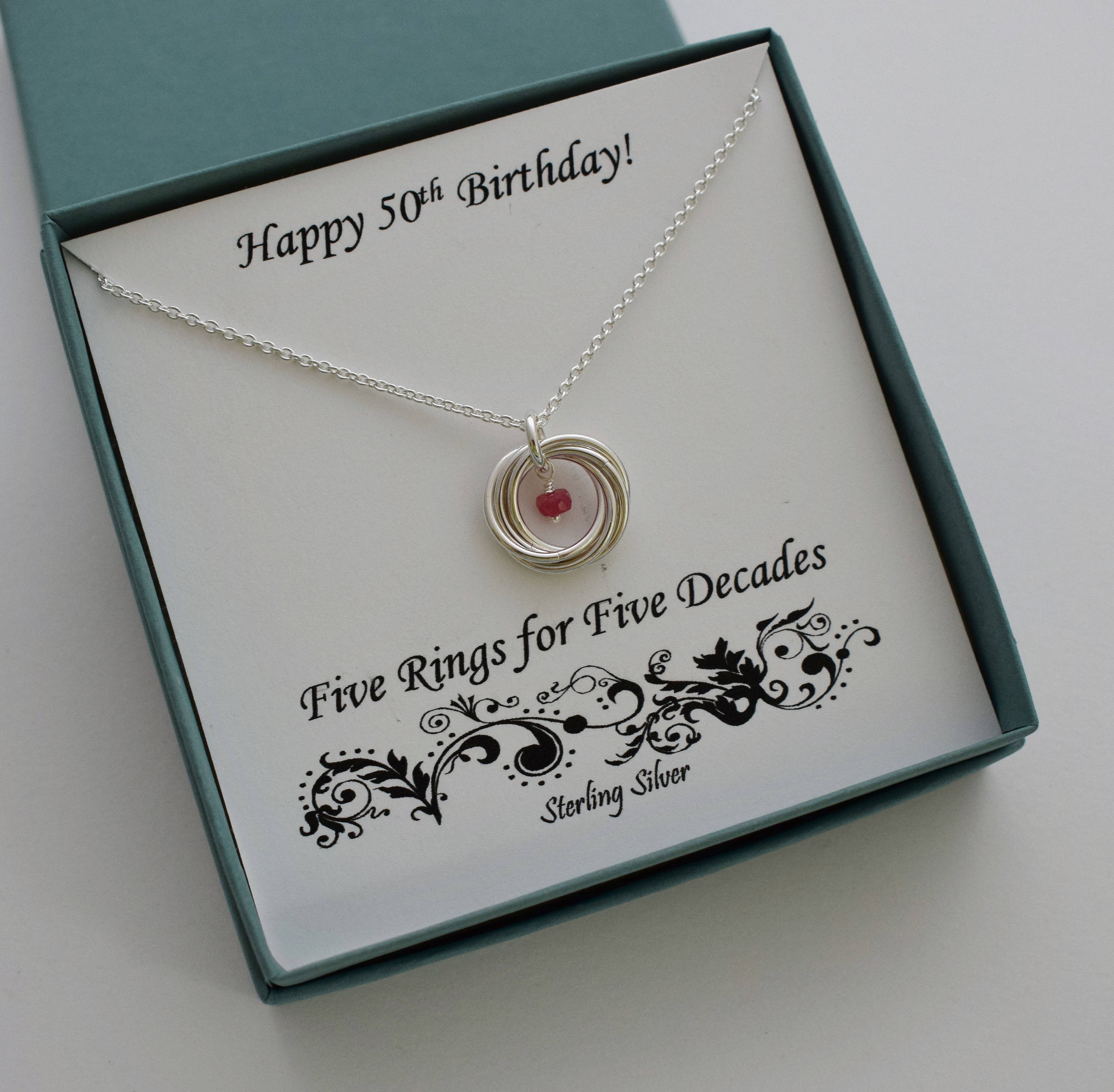 Best ideas about 50th Birthday Gifts For Women
. Save or Pin 50th Birthday Gift for Women Birthstone Necklace Now.