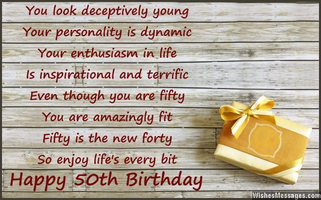 Best ideas about 50th Birthday Inspirational Quotes
. Save or Pin 50th Birthday Poems – WishesMessages Now.
