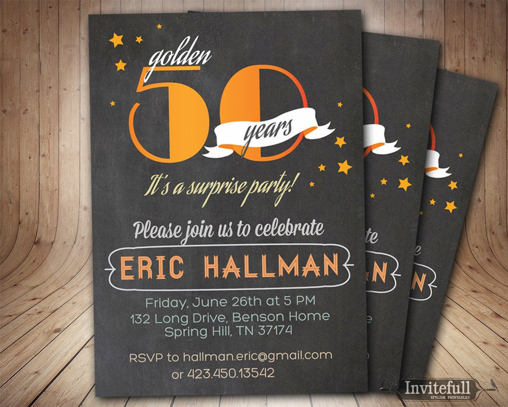 Best ideas about 50th Birthday Invitations
. Save or Pin 50th Birthday Invitation Adult Birthday Invitation DIY Now.