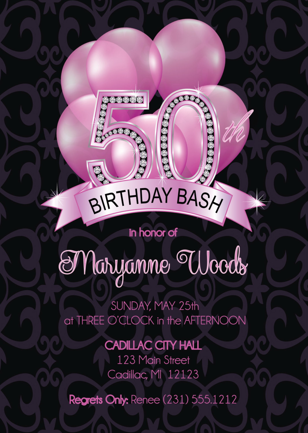 Best ideas about 50th Birthday Invitations
. Save or Pin 50th Birthday Invitation Adult 50th Birthday Invitation Now.