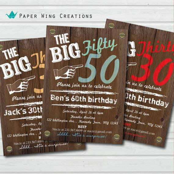 Best ideas about 50th Birthday Invitations For A Man
. Save or Pin Man 50th birthday invitation Rustic Wood Adult Birthday Now.