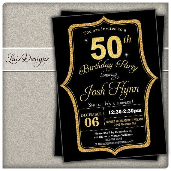 Best ideas about 50th Birthday Invitations For A Man
. Save or Pin 7 best 50th birthday invitation Black Suit Birthday Party Now.