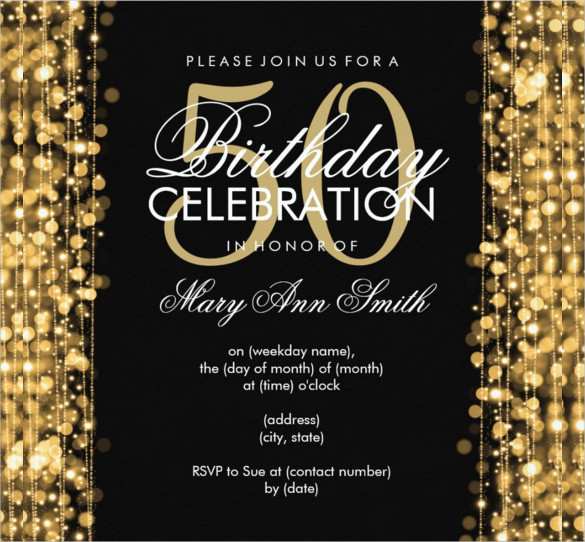 Best ideas about 50th Birthday Invitations
. Save or Pin 45 50th Birthday Invitation Templates – Free Sample Now.