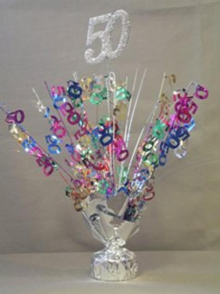 Best ideas about 50th Birthday Party Centerpieces
. Save or Pin 2 Metallic Multicolor 50th Anniversary or Birthday Balloon Now.
