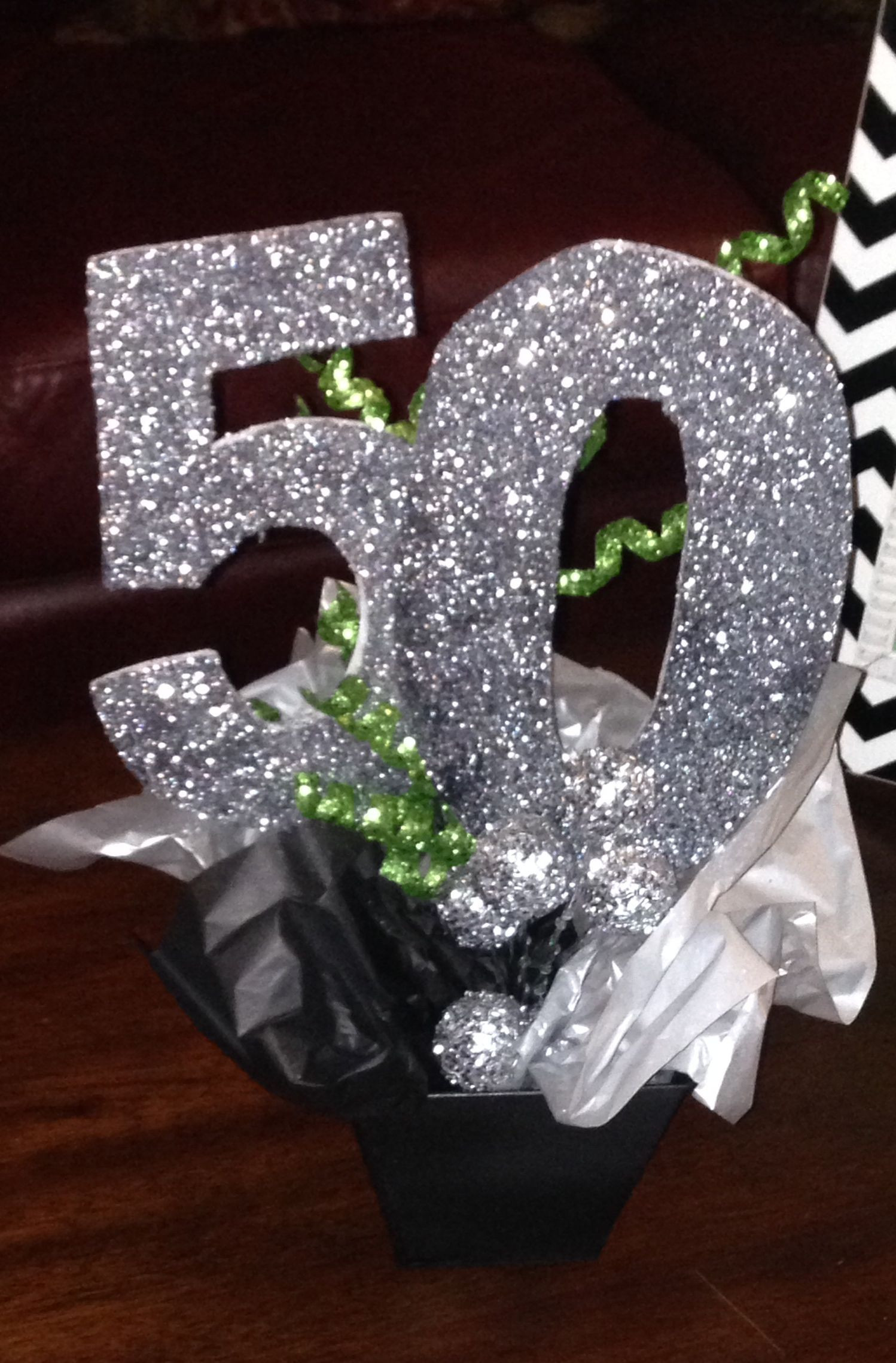 Best ideas about 50th Birthday Party Centerpieces
. Save or Pin Sparkly silver 50th birthday party centerpiece Follow us Now.