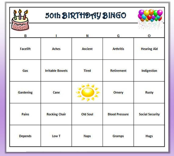 Best ideas about 50th Birthday Party Games
. Save or Pin 50th Birthday Party Bingo Game 60 Cards Old Age Theme Now.