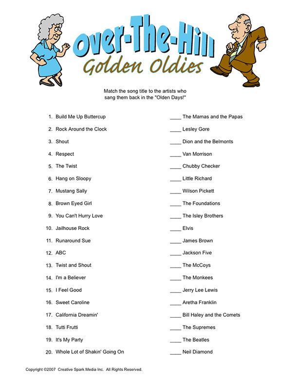 Best ideas about 50th Birthday Party Games
. Save or Pin Over The Hill Golden Ol s Birthday games Now.