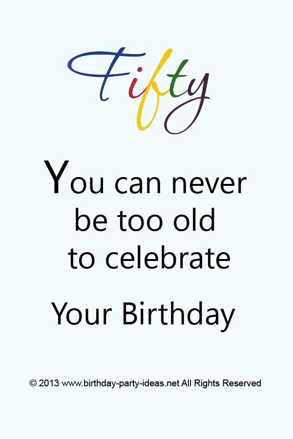 Best ideas about 50th Birthday Quotes For Her
. Save or Pin 50th Birthday Quotes Invitation QuotesGram Now.