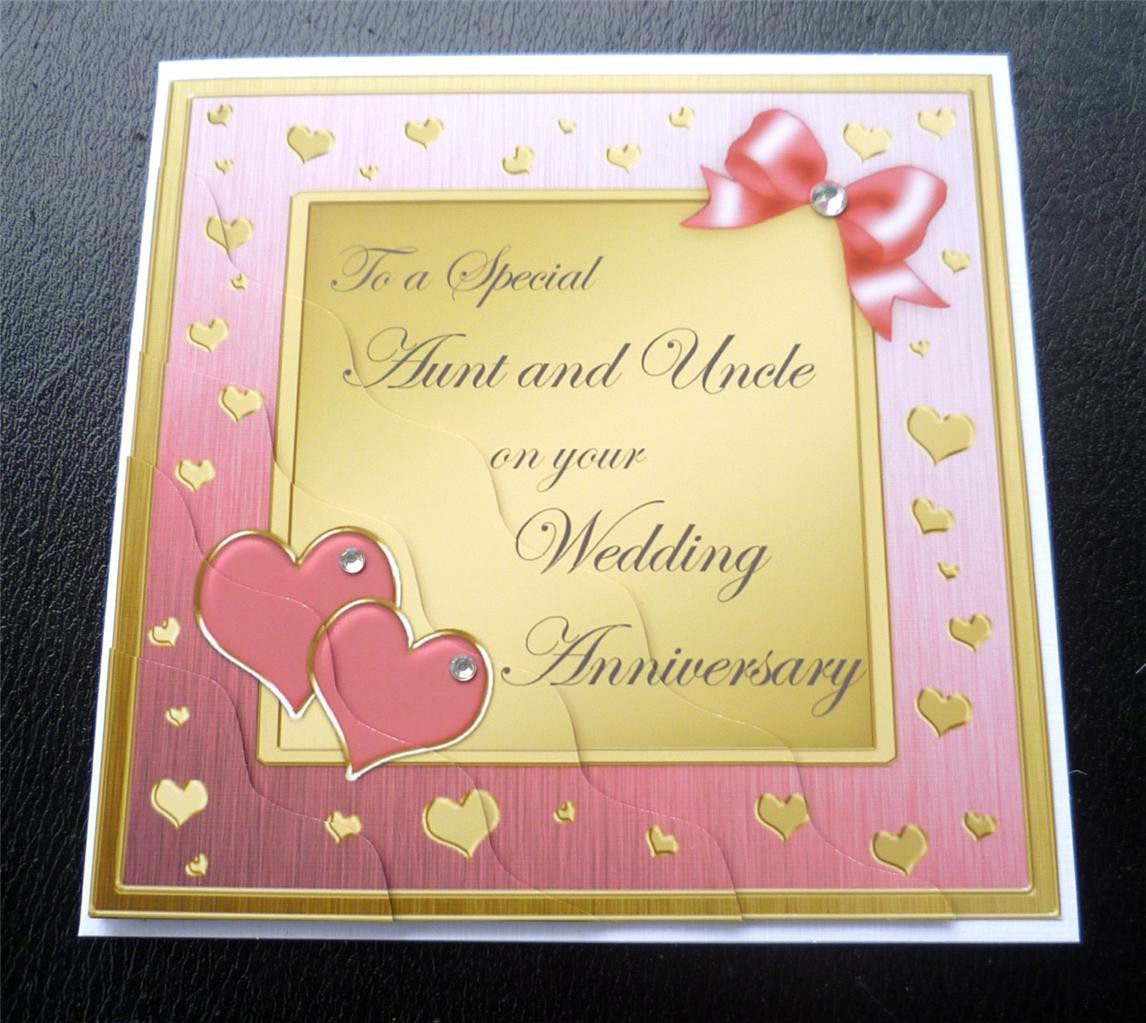 Best ideas about 50Th Wedding Anniversary Gift Ideas For Aunt And Uncle
. Save or Pin Special Aunt & Uncle Wedding Anniversary Card 4 colours Now.