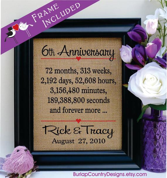 Best ideas about 6 Year Wedding Anniversary Gift Ideas
. Save or Pin 6th anniversary t 6th wedding anniversary t 6th Now.