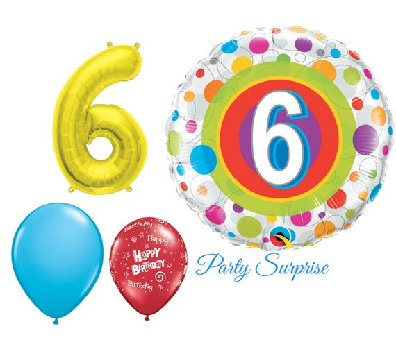 Best ideas about 6 Years Old Birthday Party
. Save or Pin 6th Birthday Balloon Package Boy Birthday Girl Birthday 6 Now.