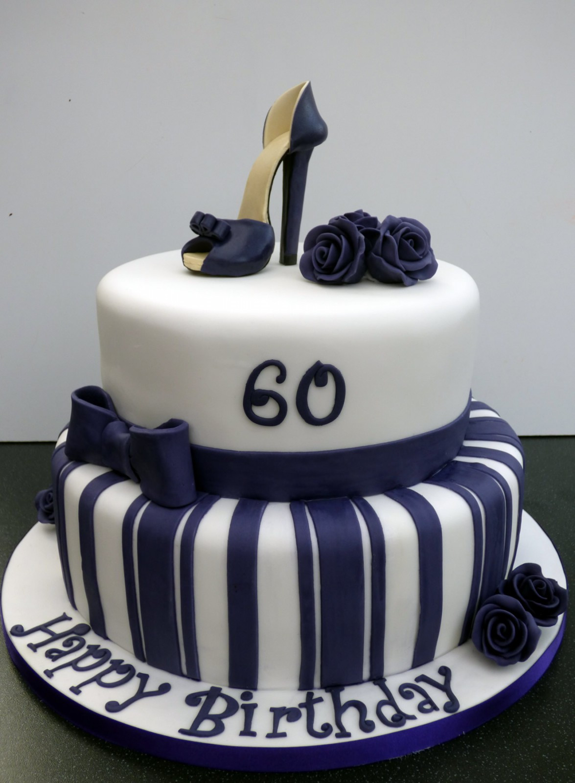 Best ideas about 60 Birthday Cake
. Save or Pin Glamorous 2 Tier 60th Birthday Cake with a Stiletto Shoe Now.