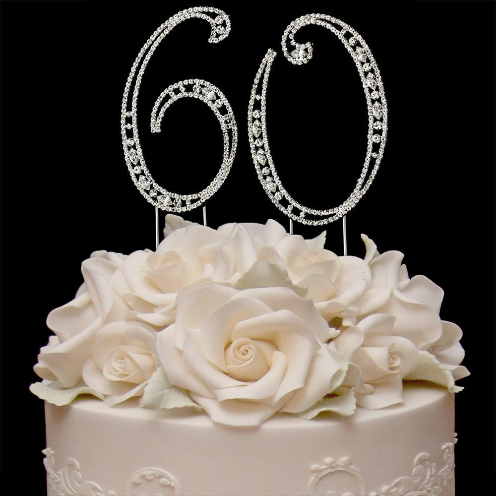 Best ideas about 60th Birthday Cake Toppers
. Save or Pin 60th Birthday Crystal Cake Toppers Silver Bling Birthday Cake Now.