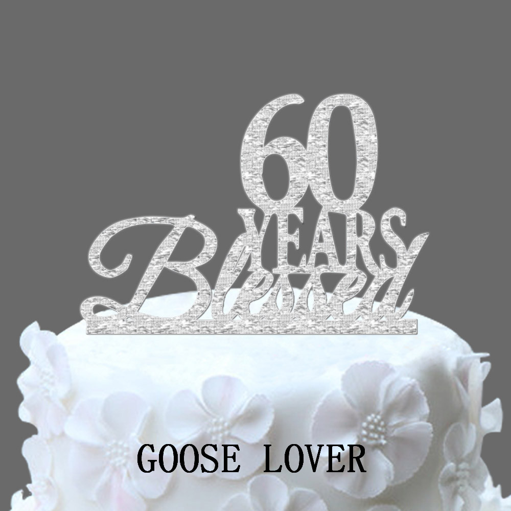 Best ideas about 60th Birthday Cake Toppers
. Save or Pin Aliexpress Buy 60th Birthday Anniversary Cake Topper Now.