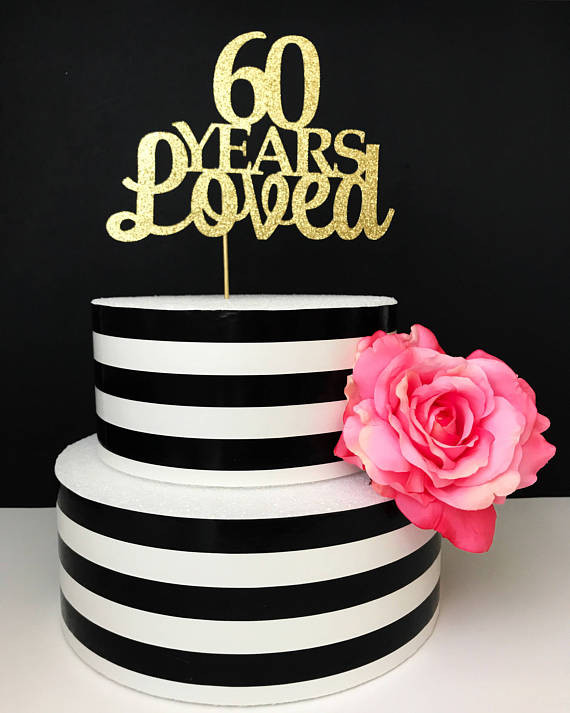 Best ideas about 60th Birthday Cake Toppers
. Save or Pin 60th birthday Cake Topper 60 years loved birthday cake Now.
