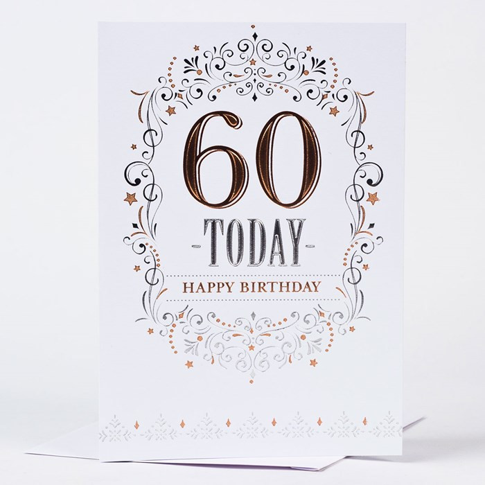Best ideas about 60th Birthday Card
. Save or Pin 60th Birthday Card Traditional ly 59p Now.