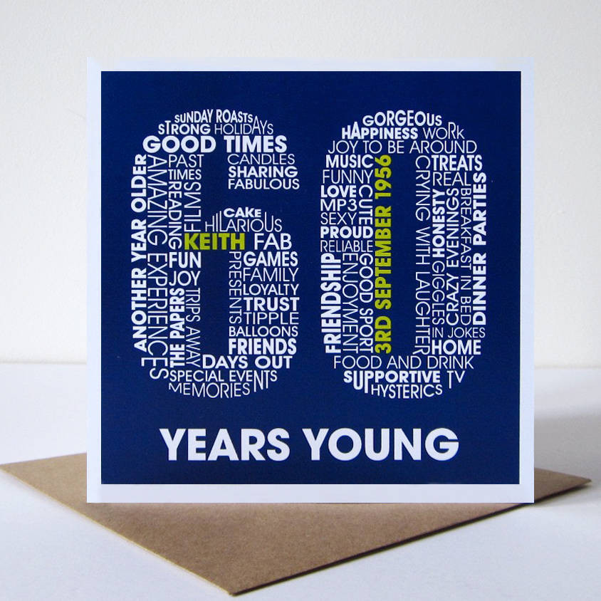 Best ideas about 60th Birthday Card
. Save or Pin personalised 60th birthday card by mrs l cards Now.