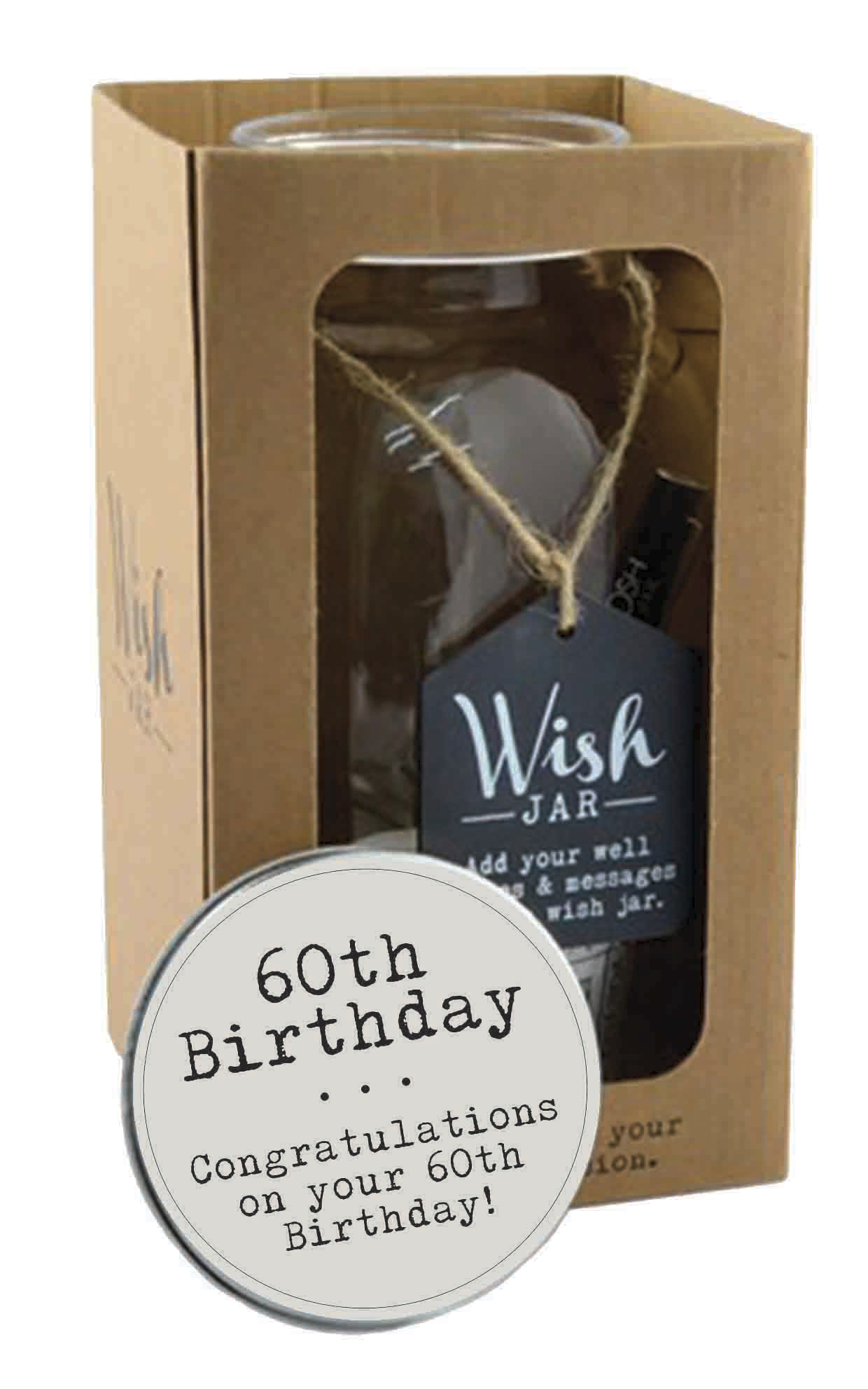 Best ideas about 60th Birthday Gifts
. Save or Pin Splosh 60th Birthday Wish Jar Gift Idea Gifts Now.