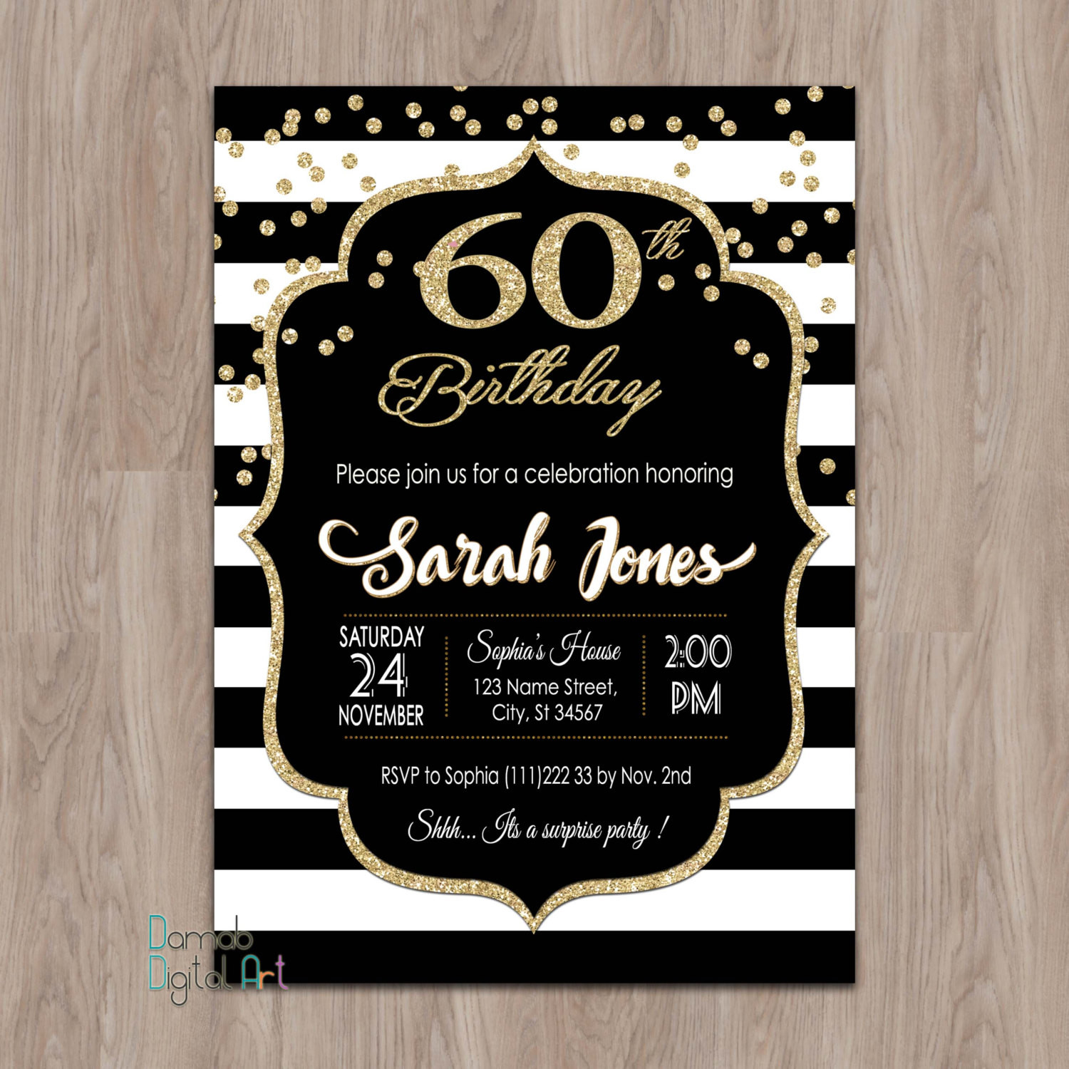 Best ideas about 60th Birthday Invitations For Her
. Save or Pin 60th birthday invitations 60th birthday invitations for Now.