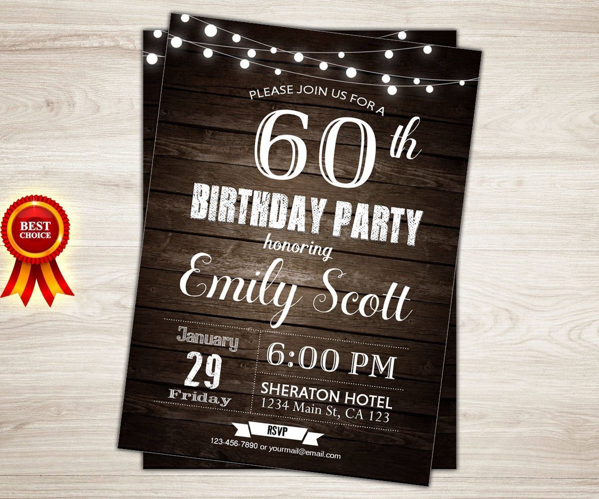 Best ideas about 60th Birthday Invitations For Him
. Save or Pin Surprise 60th birthday invitation Man Surprise birthday party Now.