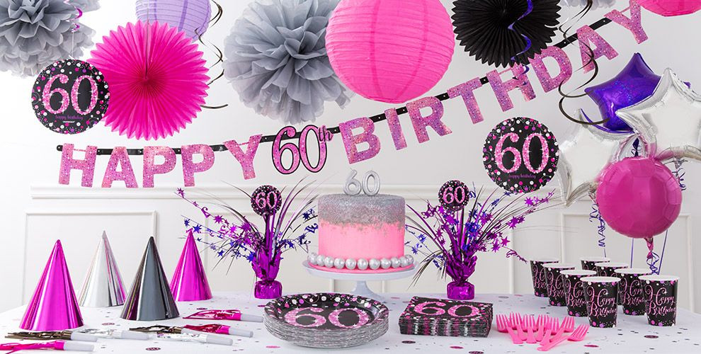 Best ideas about 60th Birthday Party Decor. Save or Pin Pink Sparkling Celebration 60th Birthday Party Supplies Now.