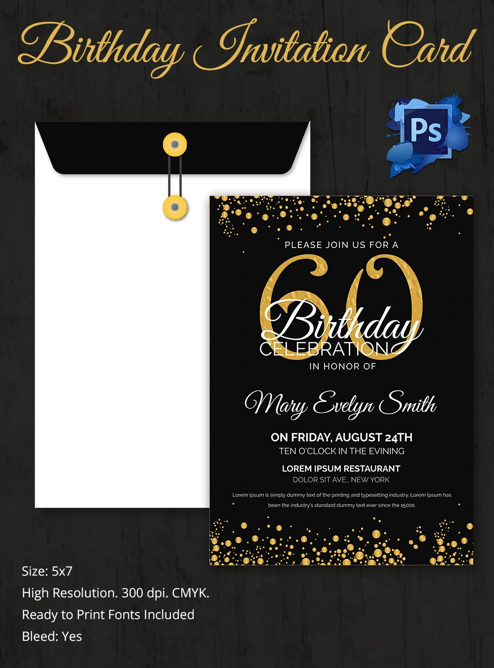 Best ideas about 60th Birthday Party Invitations
. Save or Pin Birthday Invitation Template 32 Free Word PDF PSD AI Now.