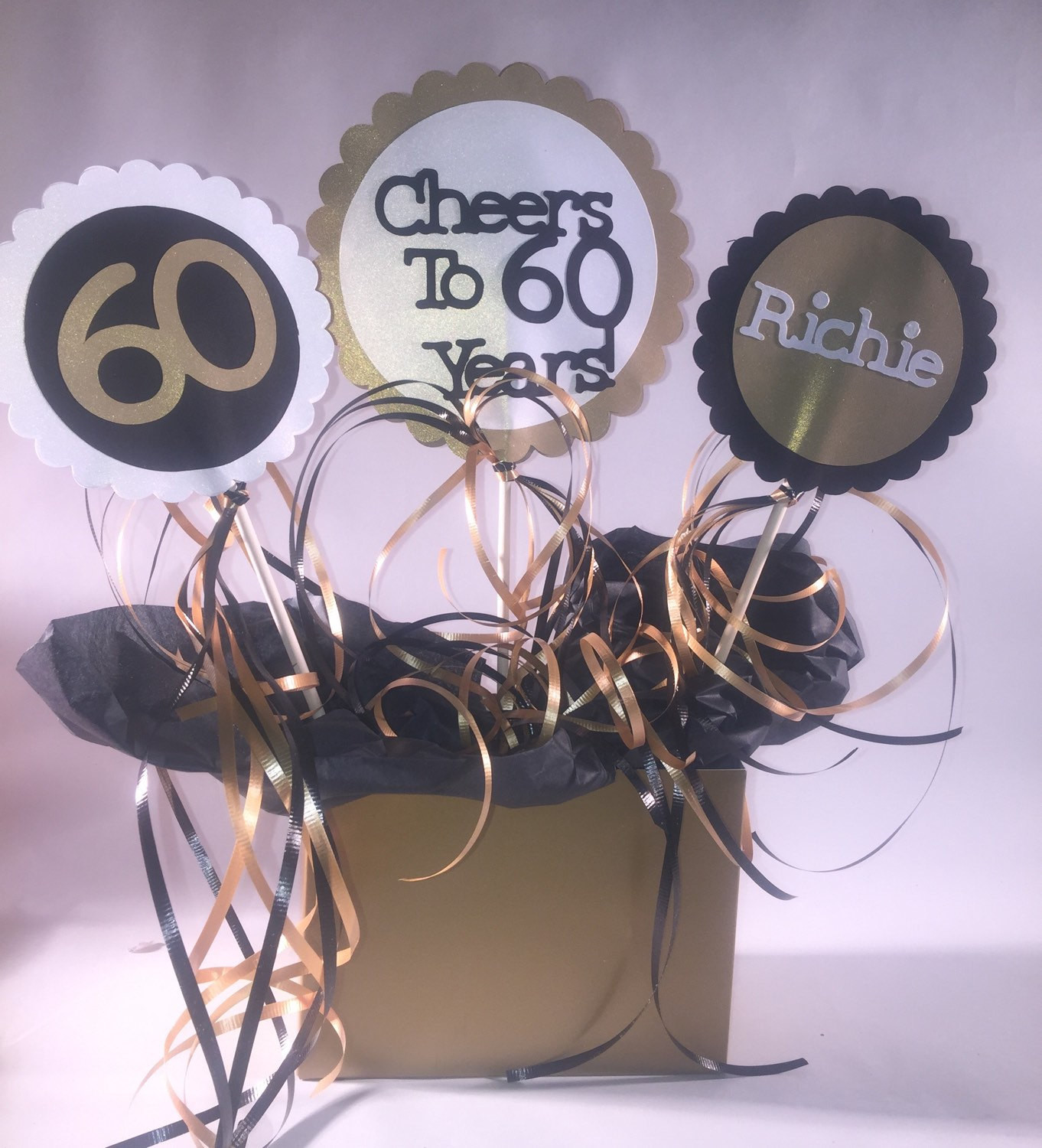 Best ideas about 60th Birthday Table Decorations
. Save or Pin 60th Birthday Table Decorations 3 Piece Sign Set with Now.