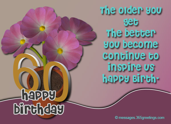 Best ideas about 60th Birthday Wishes For Female Friend
. Save or Pin 60th Birthday Wishes Quotes and Messages 365greetings Now.