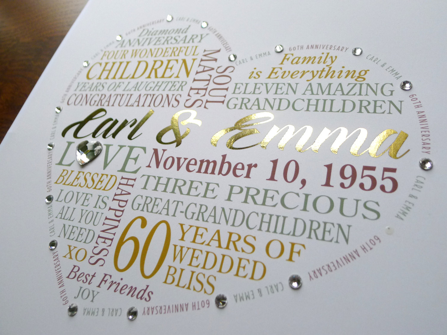 Best ideas about 60Th Wedding Anniversary Gift Ideas For Grandparents
. Save or Pin Personalized 60th Anniversary Gift for Parents Grandparents Now.