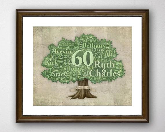 Best ideas about 60Th Wedding Anniversary Gift Ideas For Grandparents
. Save or Pin Grandparents 60th Anniversary Gift Custom Framed Family Tree Now.