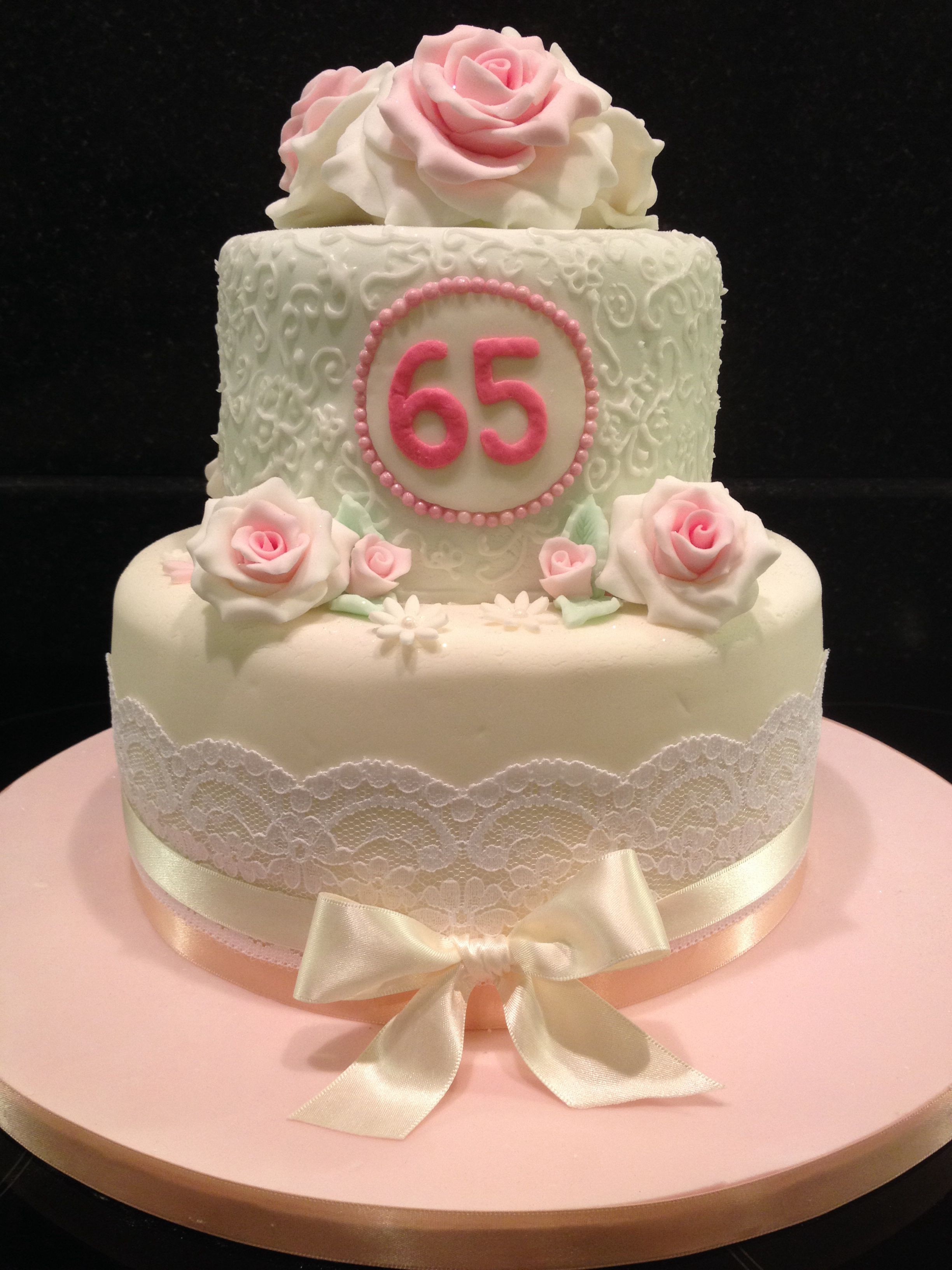 Best ideas about 65Th Birthday Gift Ideas For Mom
. Save or Pin 65th birthday cake subtle pastel colours Now.