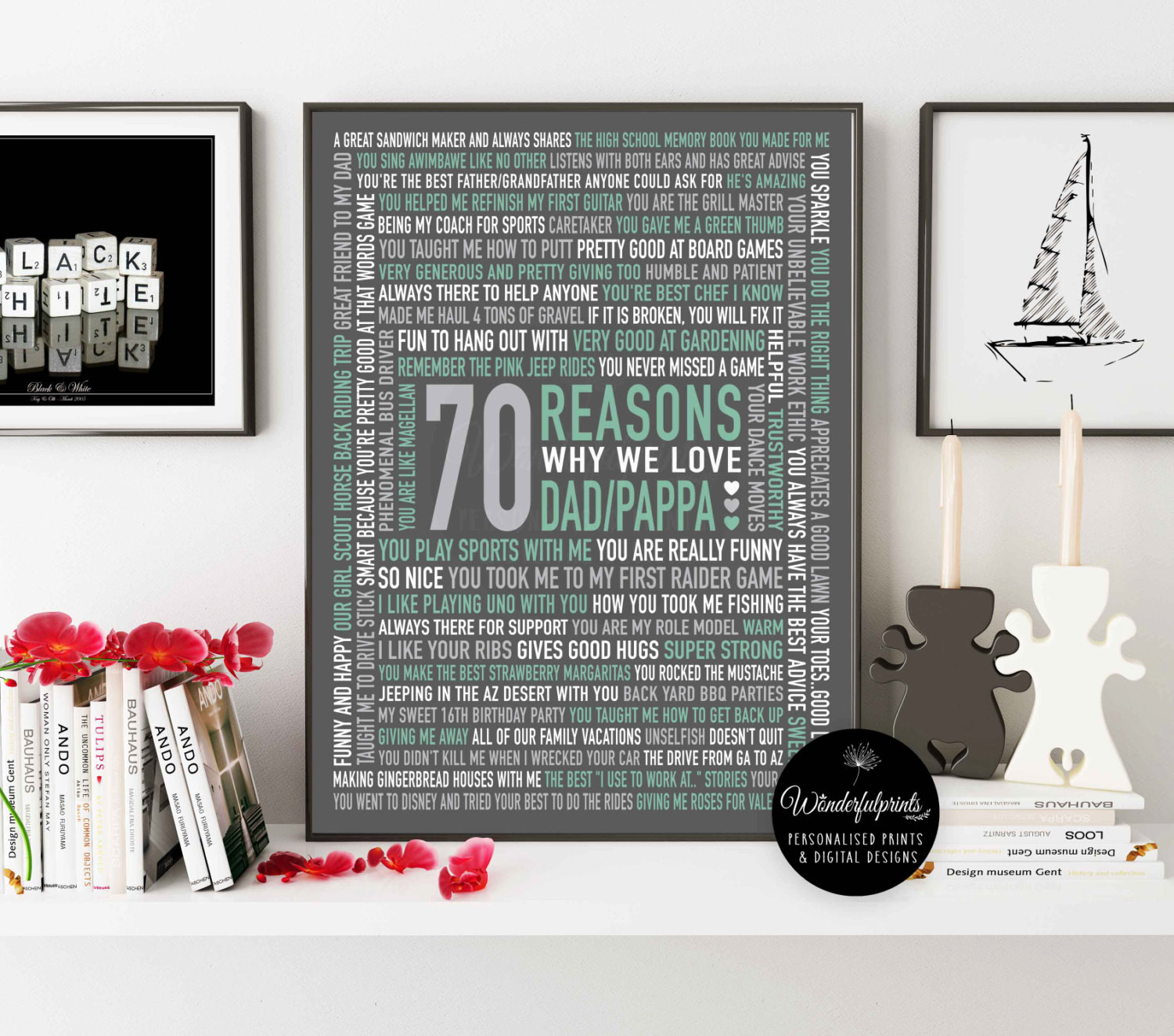 Best ideas about 70 Birthday Gift Ideas
. Save or Pin 70 REASONS We Love Dad 70th Birthday Gift For HIM For Now.