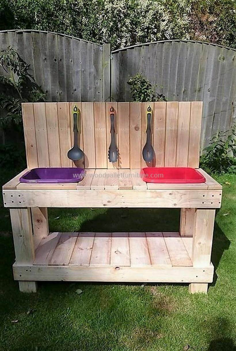 Best ideas about 70 DIY Pallet Ideas
. Save or Pin 70 Inspirational DIY Ideas for Kids Pallet Mud Kitchens Now.