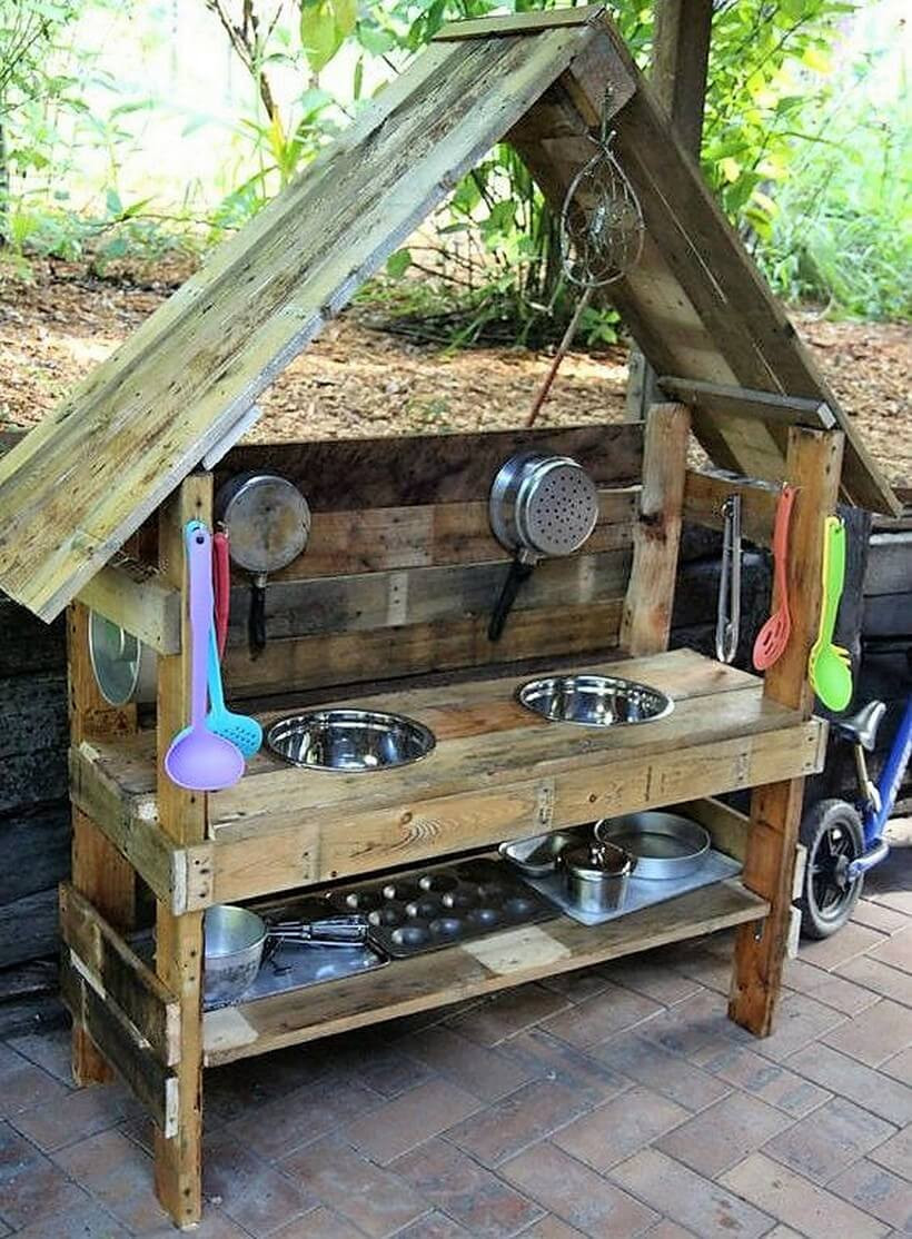 Best ideas about 70 DIY Pallet Ideas
. Save or Pin 70 Inspirational DIY Ideas for Kids Pallet Mud Kitchens Now.