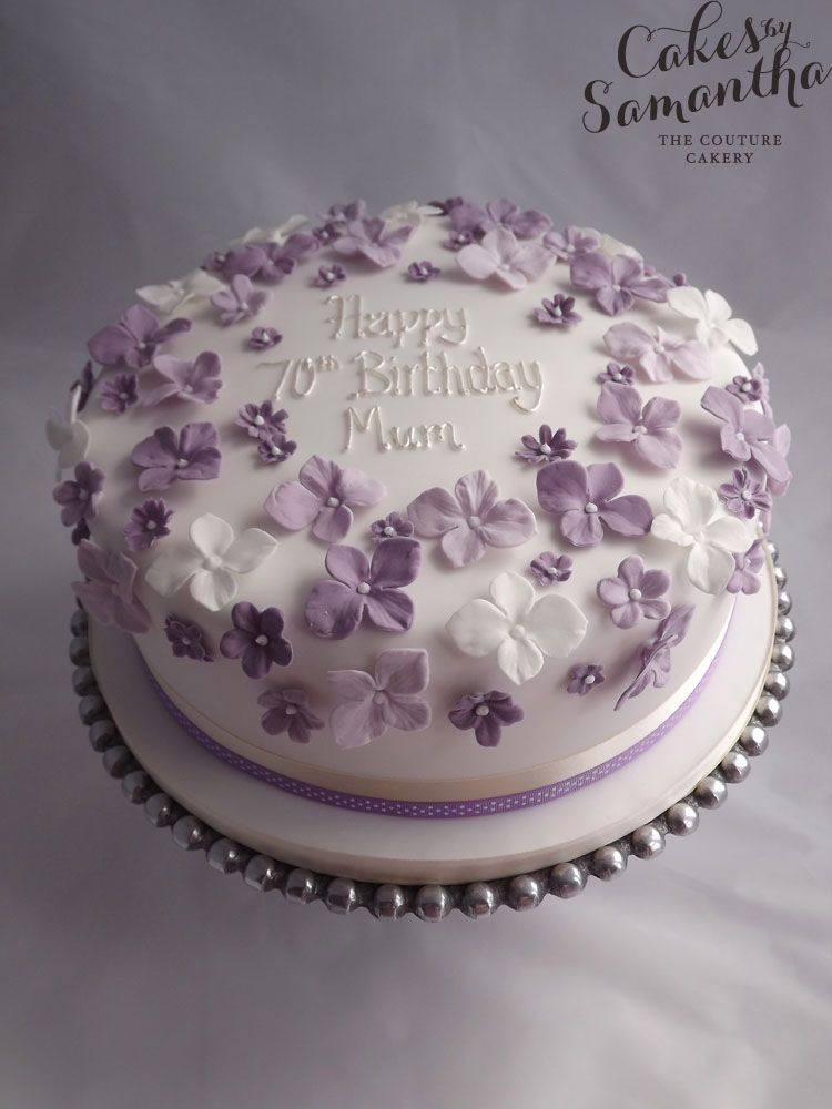 Best ideas about 70th Birthday Cake Ideas
. Save or Pin 70th Birthday cake with purple flowers … Now.