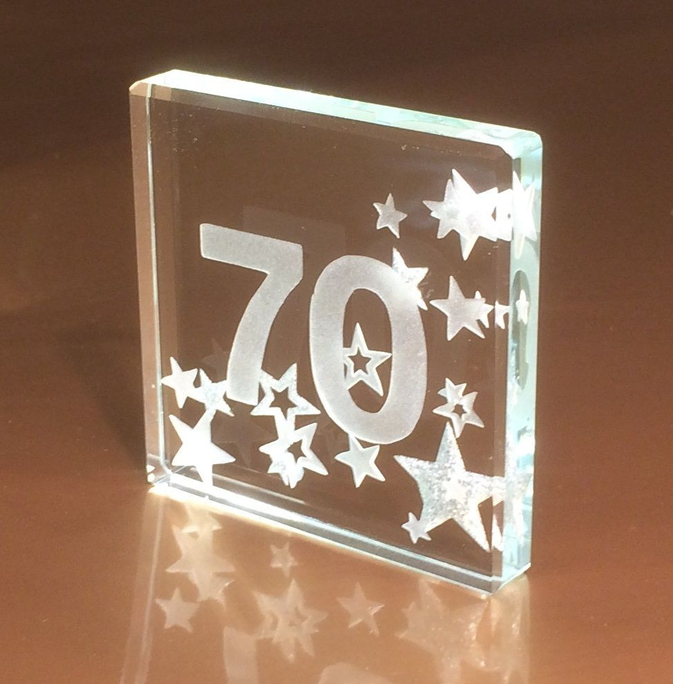 Best ideas about 70th Birthday Gift Ideas
. Save or Pin Happy 70th Birthday Gift Ideas Spaceform Glass Keepsake Now.
