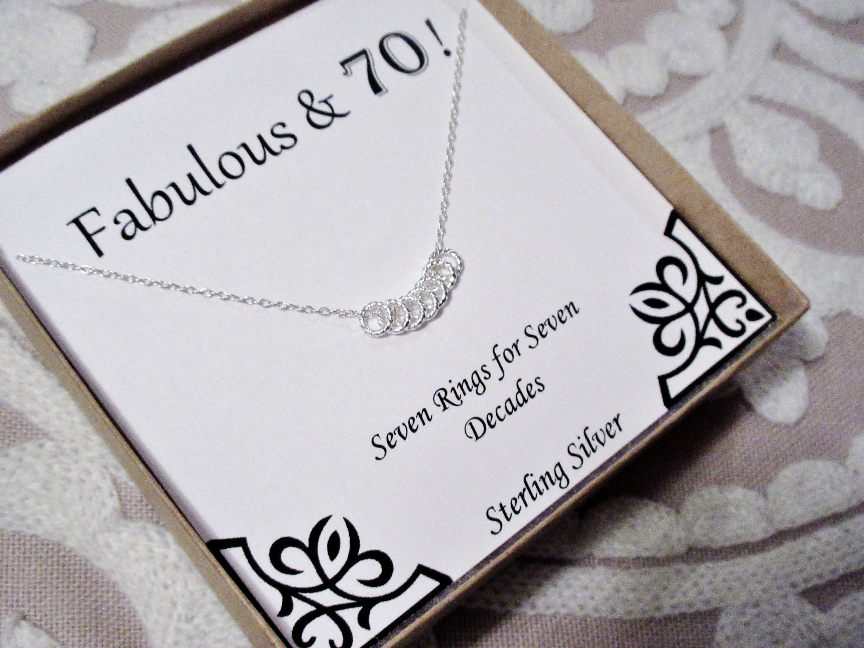 Best ideas about 70Th Birthday Gift Ideas For Her
. Save or Pin 30th 40th 50th 60th 70th 80th 90th Birthday Present Necklace Now.