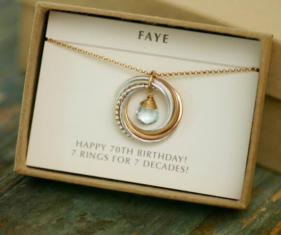 Best ideas about 70Th Birthday Gift Ideas For Her
. Save or Pin 70th birthday t for grandmother necklace for her blue Now.