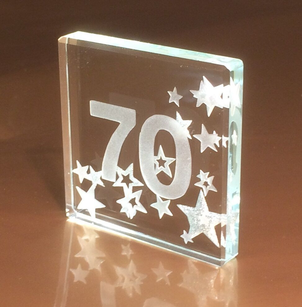 Best ideas about 70th Birthday Gifts
. Save or Pin Happy 70th Birthday Gift Ideas Spaceform Glass Keepsake Now.