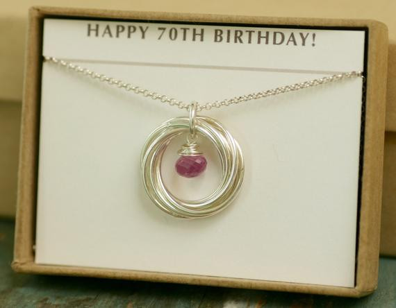 Best ideas about 70th Birthday Gifts For Mom
. Save or Pin 70th birthday t pink sapphire necklace for mom t for Now.