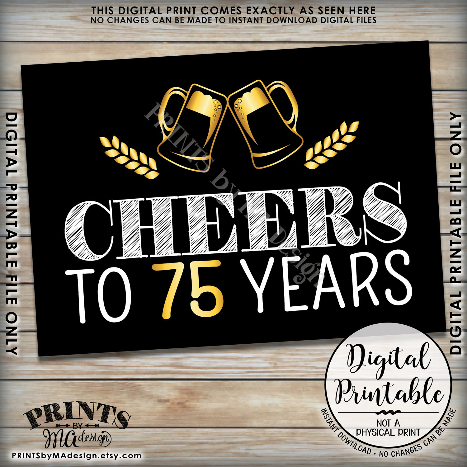 Best ideas about 75 Birthday Decorations
. Save or Pin Cheers to 75 Years Birthday Party Decor Golden Anniversary Now.