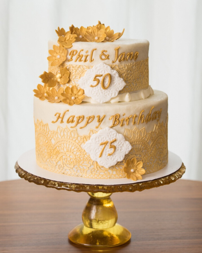 Best ideas about 75th Birthday Cake
. Save or Pin 50th Wedding 75th Birthday Cake – Aspen Street Cakes Now.